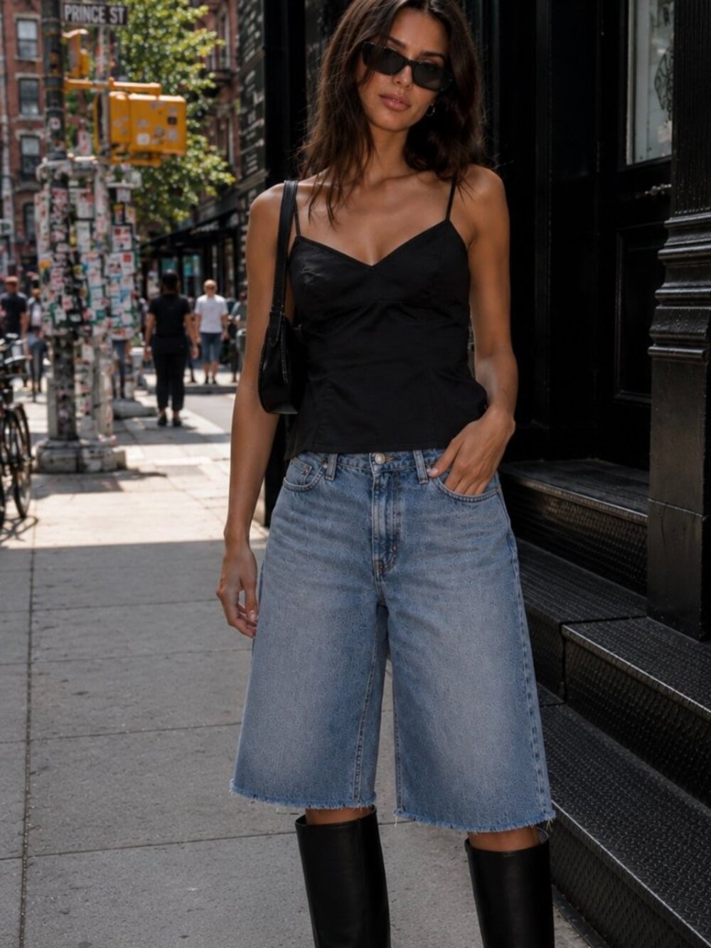 BLACK BUSTIER/CAMI TOP, SIZE 10, EUC, Annie Thompson, Y2K - Picture 7 of 16